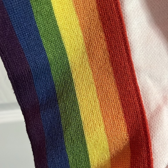 Rainbow Crop Top Sweatshirt - Picture 2 of 2